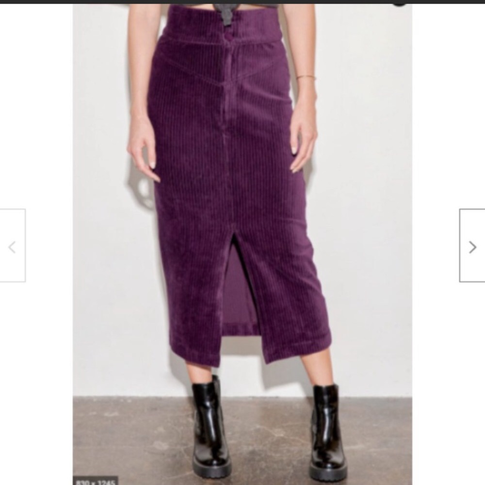 Free People Speakeasy Pencil Corduroy Skirt